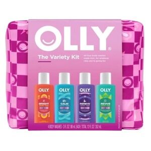 OLLY The Variety Kit 4 Body Washes Mini Travel Size Mood Skin For Women